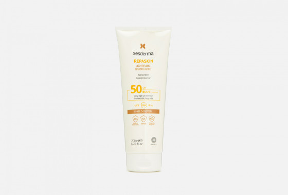 Sesderma Repaskin Light Fluid Body Sunscreen SPF50+ - Сонцезахисний флюїд для тіла - 1