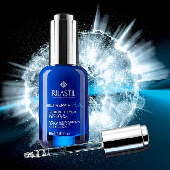 Rilastil Multirepair Facial Detox Serum - Антиоксидантна відновлююча сироватка для обличчя з ефектом ліфтингу - 3