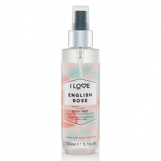 I Love English Rose Body Mist - Освіжаючий спрей для тіла "Англійська троянда"