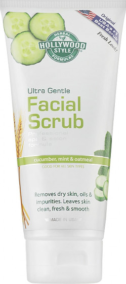 Hollywood Style Ultra Gentle Facial Scrub - Ніжний скраб для обличчя з екстрактом огірка