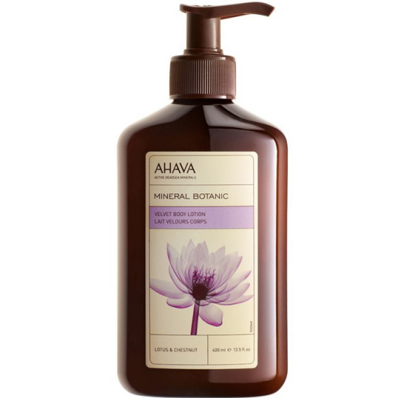 Ahava Mineral Botanic Velvet Body Lotion Lotus & Chestnut - Ніжне молочко для тіла Лотос і Солодкий каштан