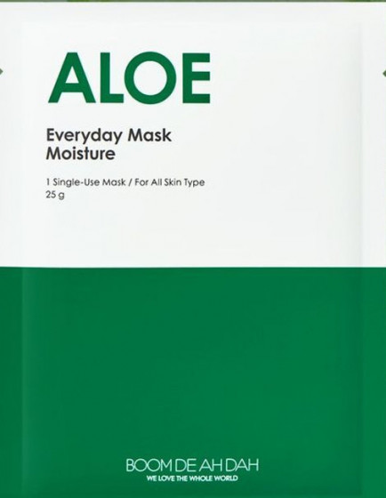 Boom De Ah Dah Everyday Mask Moisture Aloe - Зволожуюча маска для обличчя з алое