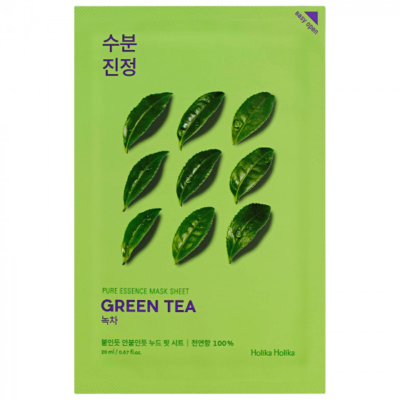 Holika Holika Pure Essence Mask Sheet Green Tea - Тканинна маска з екстрактом зеленого чаю