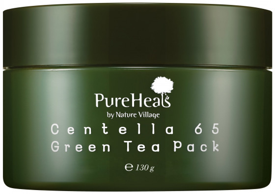 PureHeal's Centella 65 Green Tea Pack - Відновлююча маска з екстрактами центели і зеленого чаю