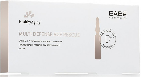 Babe Laboratorios Healthy Aging Multi Defense Age Rescue - Мультизахисні ампули – вітамінний концентрат з інтенсивним омолоджуючим ефектом