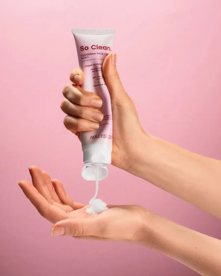 Hollyskin So Clean - Крем для щоденного очищення шкіри обличчя з екстрактом камелії та рисом - 1