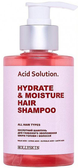 Hollyskin Acid Solution Hydrate & Moisture Hair Shampoo - Кислотний шампунь для глибокого зволоження шкіри голови та волосся - 1