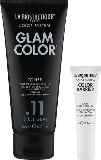 La Biosthetique Glam Color Toner Steel Gray .11 - Тонер з антижовтим ефектом для сивого волосся - 4