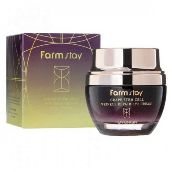 FarmStay Grape Stem Cell Wrinkle Repair Eye Cream - Крем для очей з фітостволовимі клітинами винограду - 2