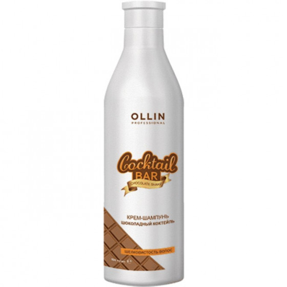 OLLIN Cocktail Bar Hair Cream Shampoo Chololate Shake - Крем-шампунь для об'єму і шовковистості волосся "Шоколадний коктейль"