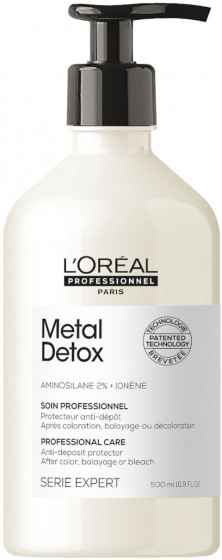 L'Oreal Professionnel Serie Expert Metal Detox Care - Крем-гель для запобігання металевим накопиченням у волоссі після фарбування та освітлення