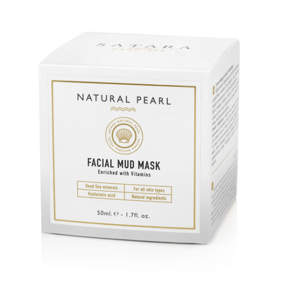 Satara Natural Pearl Facial Pure Mud Mask - Грязьова маска для обличчя з вітамінами - 1